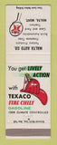 Matchbook Cover - Texaco oil gas Malta MT Buick Case Ford Tractors