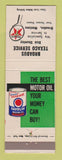 Matchbook Cover - Texaco oil gas Broadus MT