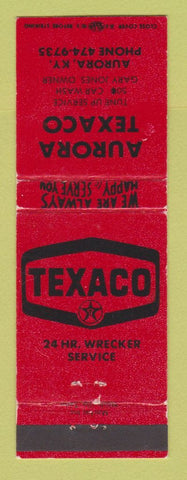 Matchbook Cover - Texaco oil gas Aurora KY