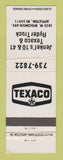 Matchbook Cover - Texaco oil gas Jenkel's 10&41 Ryder Truck Rentals Appleton WI