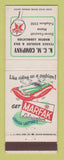 Matchbook Cover - Texaco oil gas KCM Dover Foxcroft ME