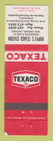 Matchbook Cover - Texaco oil gas Riopel's New Liskeard ON