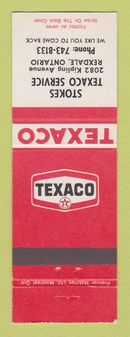 Matchbook Cover - Texaco oil gas Stokes Rexdale ON