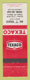 Matchbook Cover - Texaco oil gas Big T Calgary AB