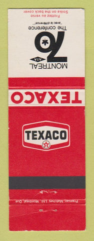 Matchbook Cover - Texaco oil gas Montreal 1970 Conference QC