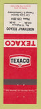 Matchbook Cover - Texaco oil gas Northway Osler SK