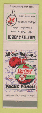 Matchbook Cover - Texaco oil gas Wheatley & Jensen Pocatello ID