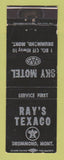Matchbook Cover - Texaco oil gas Ray's Sky Motel Drummond MT WEAR