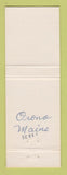 Matchbook Cover - Texaco oil gas JW Drinkwater Orono ME