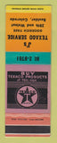 Matchbook Cover - Texaco oil gas J's Boulder Colorado Goodrich Tires LAMINATED