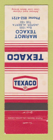 Matchbook Cover - Texaco oil gas Marmot Jasper AB