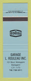 Matchbook Cover - Texaco oil gas L Rouleau Matagami QC LIGHT BLUE