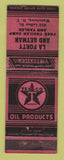 Matchbook Cover - Texaco oil gas La Forty and Getman Watertown NY LAMINATED