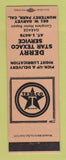 Matchbook Cover - Texaco oil gas Derry Star Monterey Park CA LAMINATED