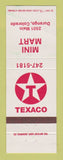 Matchbook Cover - Texaco oil gas Mini Mart Durango Colorado WEAR
