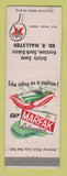 Matchbook Cover - Texaco oil gas Grizzly Camp Keystone SD