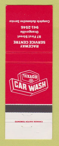 Matchbook Cover - Texaco oil gas Raceway Centre Orangeville ON