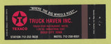 Matchbook Cover - Texaco oil gas Truck Haven Sioux City IA Full Length