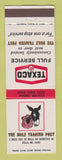 Matchbook Cover - Texaco oil gas Mule Trading Post Rolla MO