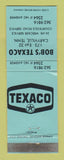 Matchbook Cover - Texaco oil gas Bob's Caryville TN WEAR