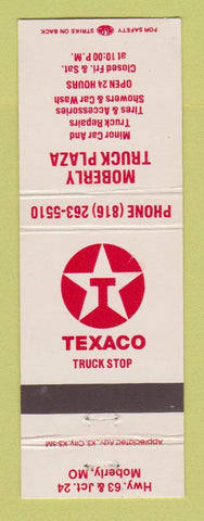 Matchbook Cover - Texaco oil gas Moberly MO Truck Plaza