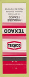 Matchbook Cover - Texaco oil gas Princess Brandon MB