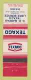 Matchbook Cover - Texaco oil gas GH Gareau Libre Service Point Gatineau QC