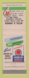 Matchbook Cover - Texaco oil gas Hetzel & Johnson Waupaca WI Kaiser Frazer