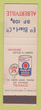 Matchbook Cover - Texaco oil gas Albertville Belgium WEAR