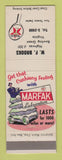 Matchbook Cover - Texaco oil gas WF Brooks Bowling Green VA LAMINATED