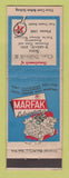 Matchbook Cover - Texaco oil gas Chas Dunwell Warsaw IN low phone # WEAR