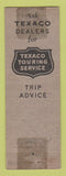 Matchbook Cover - Texaco oil gas NM Jackson Austin TX