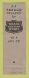 Matchbook Cover - Texaco oil gas Steinman's Hazleton? PA