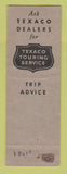 Matchbook Cover - Texaco oil gas EG Hines Pawtucket RI