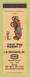 Matchbook Cover - Texaco oil gas JW Drinkwater Orono ME