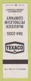 Matchbook Cover - Texaco oil gas McKusick Dover Foxcroft ME