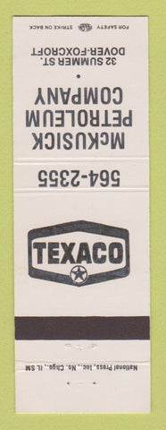 Matchbook Cover - Texaco oil gas McKusick Dover Foxcroft ME