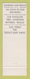 Matchbook Cover - Texaco oil gas Country Club Casper WY