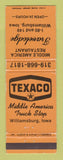 Matchbook Cover - Texaco oil gas Travelodge Williamsburg IA WEAR