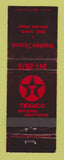Matchbook Cover - Texaco oil gas Ivanhoe Riverdale IL WEAR