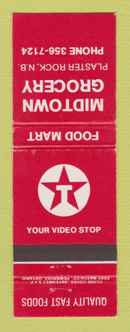 Matchbook Cover - Texaco oil gas Midtown Grocery Plaster Rock NB WEAR