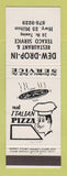 Matchbook Cover - Texaco oil gas Dew Drop In Milton ON? Pizza