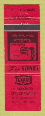 Matchbook Cover - Texaco oil gas L Bouchard Montreal QC