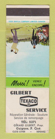 Matchbook Cover - Texaco oil gas Gilbert Guigues QC CREASES