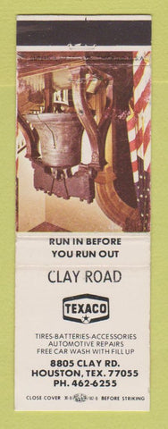 Matchbook Cover - Texaco oil gas Clay Road Houston TX