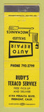 Matchbook Cover - Texaco oil gas Rudy's Fremont CA