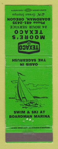 Matchbook Cover - Texaco oil gas Moore's Boardman OR