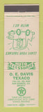 Matchbook Cover - Texaco oil gas OE Davis San Gabriel CA