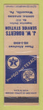 Matchbook Cover - Texaco oil gas JW Roberts Wescoville PA LAMINATED