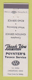 Matchbook Cover - Texaco oil gas Poynter's Chesapeake OH